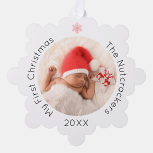 My First Christmas Nutcracker Tree Decoration Card