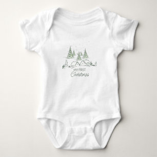 My first Christmas Personalised Baby Bodysuit