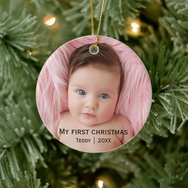 My first christmas photo ceramic tree decoration (Tree)