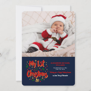 My First Christmas Photo Greeting Card
