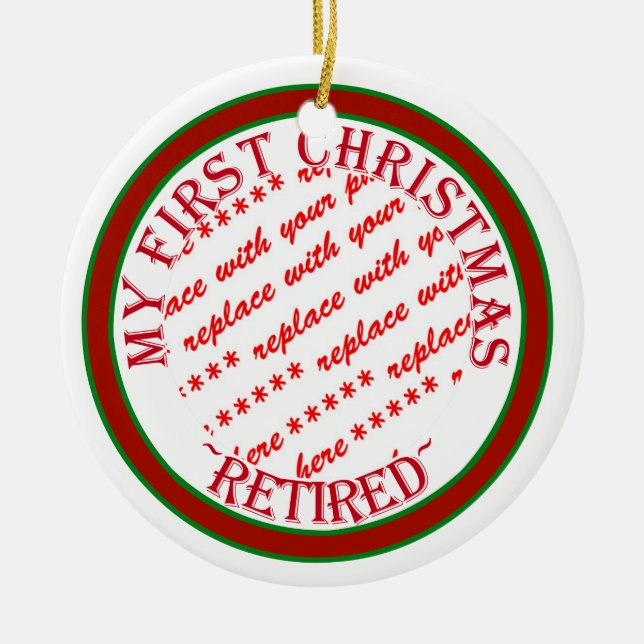My First Christmas Retired Photo Frame Ceramic Tree Decoration (Front)