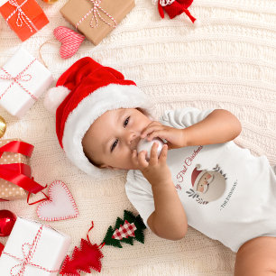 My First Christmas Santa – Personalized Baby Bodysuit