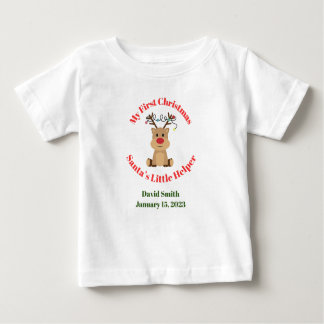 My First Christmas Santa’s Little Helper Baby T-Shirt