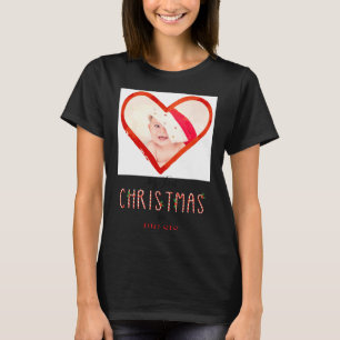 My First Christmas Sister Love Heart Baby Photo  T-Shirt