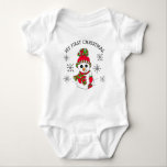 My First Christmas Snowman Snowflakes Baby Tee<br><div class="desc">My First Christmas Snowman Snowflakes Baby Tee</div>