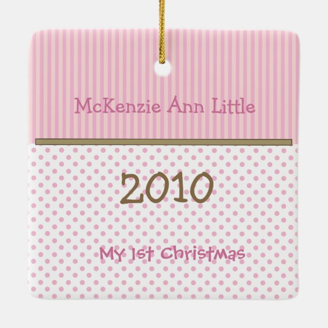 My First Christmas Tiny Tee Photo Ornament (Back)