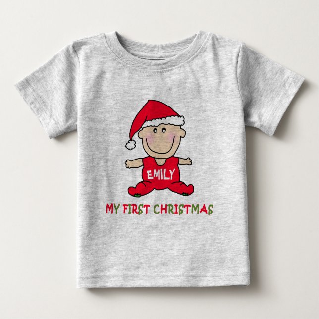My First Christmas Tshirt to Customise (Front)
