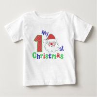 My First Christmas Typography Cute Santa
