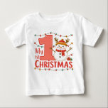 My First Christmas Typography Cute Snowman Baby T-Shirt<br><div class="desc">My First Christmas Typography Cute Snowman Baby Girl Baby Boy Baby T-Shirt features the text "My 1st Christmas" in modern script typography accented with a cute festive snowman and snowflakes. Perfect Christmas gift for a baby girl or baby boy. Created by Evco Studio www.zazzle.com/store/evcostudio</div>