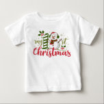 My First Christmas Typography Cute Snowman Baby T-Shirt<br><div class="desc">My First Christmas Typography Cute Snowman Baby Girl Baby Boy Baby T-Shirt features the text "My 1st Christmas" in modern script typography accented with a cute snowman. Perfect Christmas gift for a baby girl or baby boy. Created by Evco Studio www.zazzle.com/store/evcostudio</div>