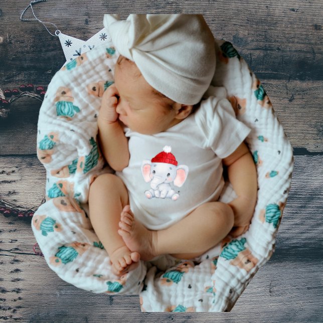 My First Christmas with baby elephant  Bodysuit (Creator Uploaded)