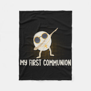 My First Communion Dabbing Wafer 1st Communion T-s Fleece Blanket
