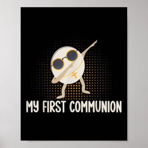 My First Communion Dabbing Wafer 1st Communion T-s Poster