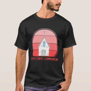 My First Communion Pink Church Religious Catholic T-Shirt