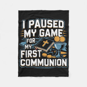 My First Communion Video Game Controller Gifts Boy Fleece Blanket