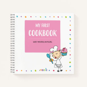 "MY FIRST COOKBOOK" Kids Recipe Spiral Notebook