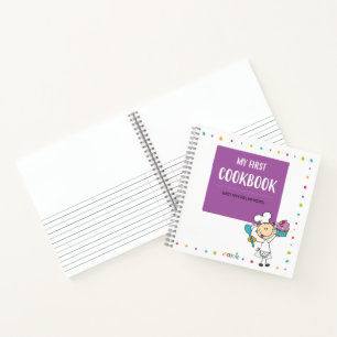 "MY FIRST COOKBOOK" Kids Recipe Spiral Notebook