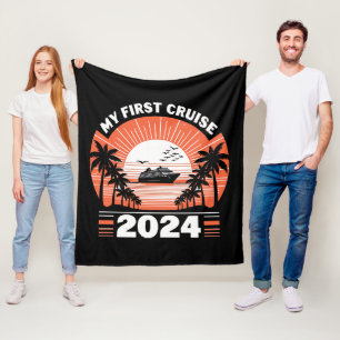 My First Cruise 2024 Fleece Blanket