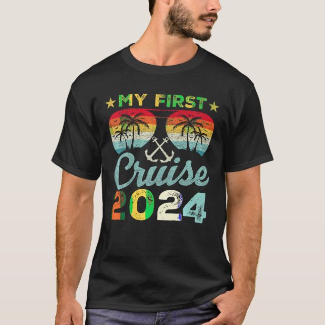 My First Cruise 2024 Matching Family Cruise Ship V T-Shirt (Front)