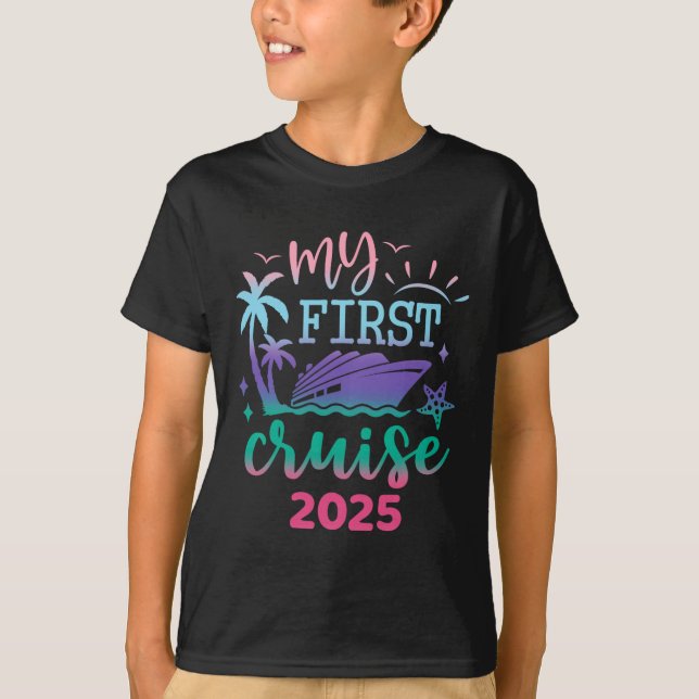My First Cruise 2025 Family Vacation Trip Ship Mat T-Shirt (Front)