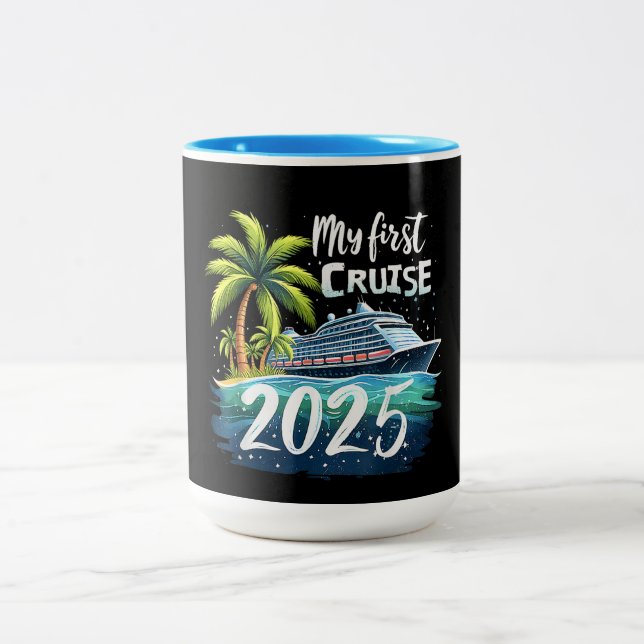 My First Cruise 2025 Two-Tone Coffee Mug (Center)