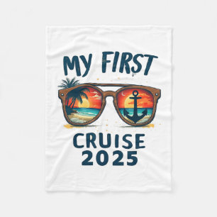 My First Cruise 2025 Vacation Cruise Ship Travel Fleece Blanket