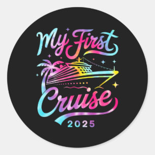 My First Cruise 2025 Vacation Matching Family Crui Classic Round Sticker