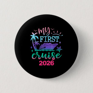 My First Cruise 2026 Family Vacation Trip Ship Mat 6 Cm Round Badge