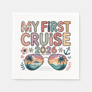 My First Cruise 2026, First Cruise Vacation Gift Napkin