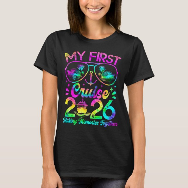 My First Cruise 2026 Funny First Time Cruise Vacat T-Shirt (Front)