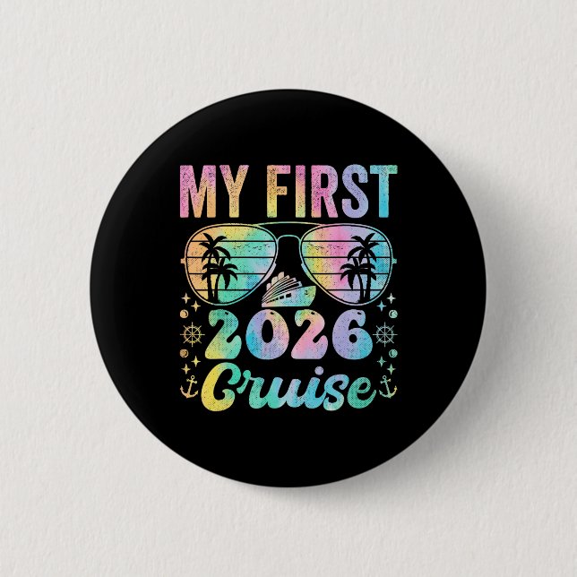 My First Cruise 2026 Vacation Matching Family Crui 6 Cm Round Badge (Front)