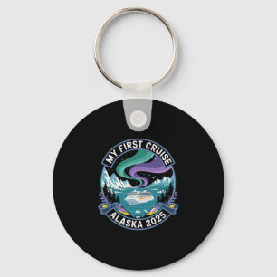 My First Cruise Alaska 2025 Shirt Northern Lights  Key Ring
