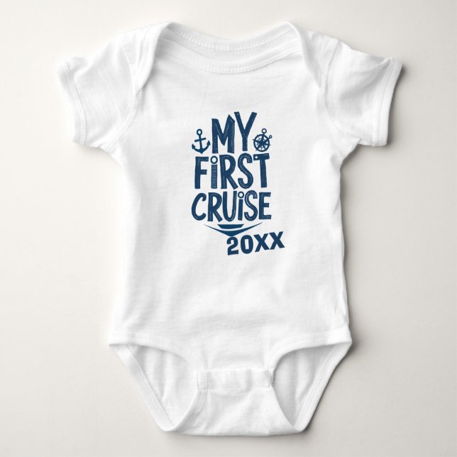 My First Cruise Custom Cruise  Baby Bodysuit (Front)