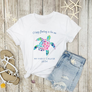 My First Cruise Family Vacation Cute Sea Turtle T-Shirt