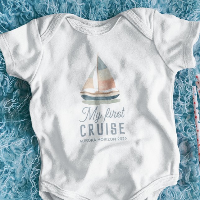 My First Cruise Sail Boat Family Vacation Baby Bodysuit (Creator Uploaded)