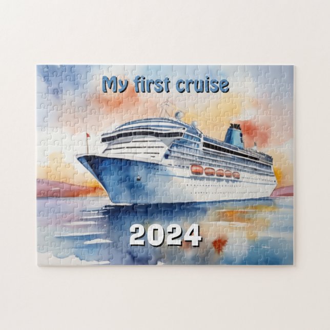 My first cruise watercolor jigsaw puzzle (Horizontal)
