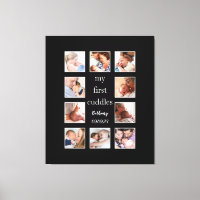 My First Cuddles 10 Photo Name Newborn Black