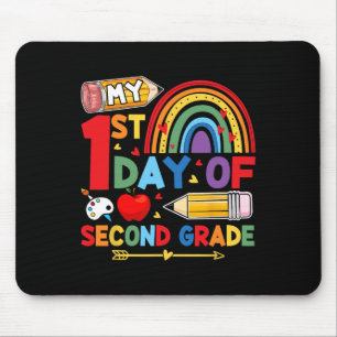 My First Day Of 2nd Grade Second Grade Rainbow  Mouse Pad