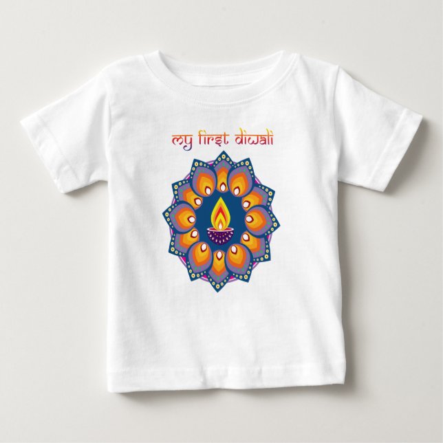 My first Diwali Baby T-Shirt (Front)