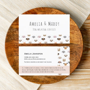 My first Dog Walking business - Young Entreprenuer Card