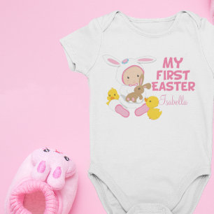 My First Easter Baby Girl Cute Custom Bodysuit