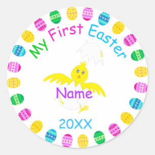 My First Easter Classic Round Sticker