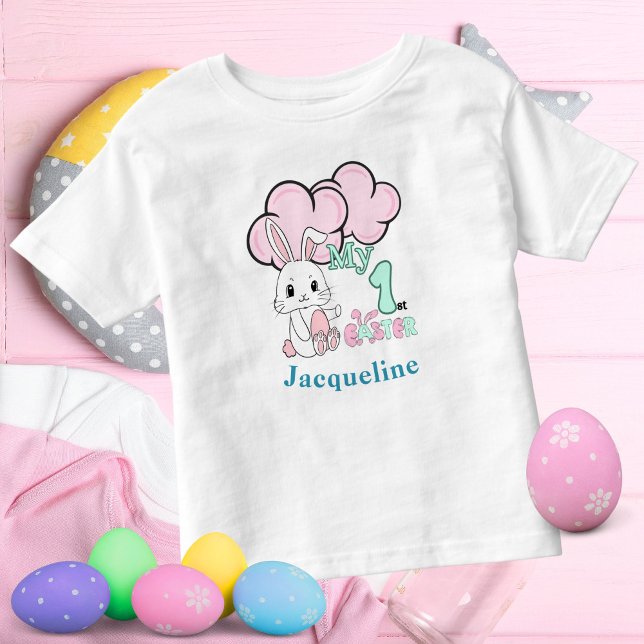  My First Easter Cute Pink Baby Rabbit Toddler T-Shirt (Creator Uploaded)