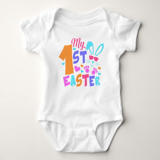 My First Easter New Baby T-Shirt Bodysuit (Front)