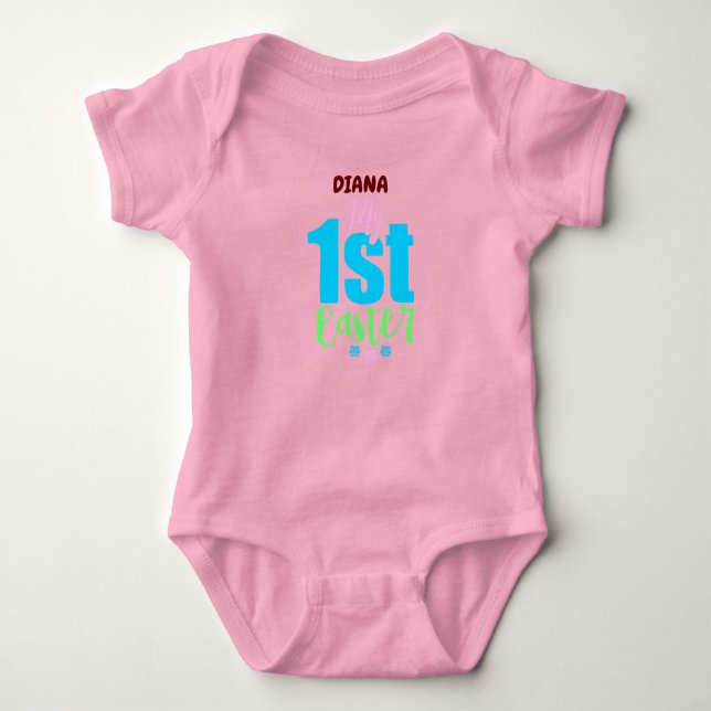 "MY FIRST EASTER" PERSONALIZED BABY BODYSUIT (Front)