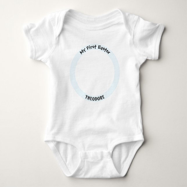 My First Easter Photo Cute Baby Bodysuit (Front)
