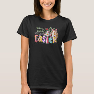 My First Easter Rabbit Messy Bun Bunny Hunt Egg Cr T-Shirt