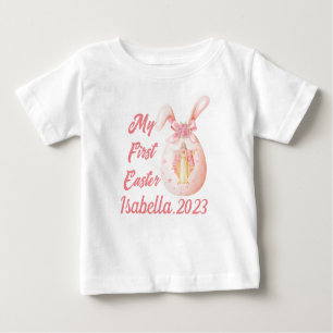 My First Easter Religious Jesus Bunny Egg Girl Baby T-Shirt