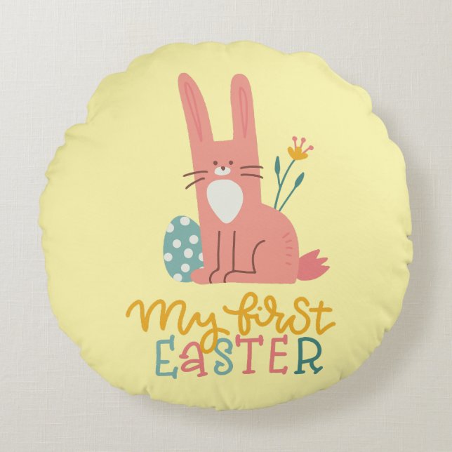 My First Easter Round Cushion (Front)