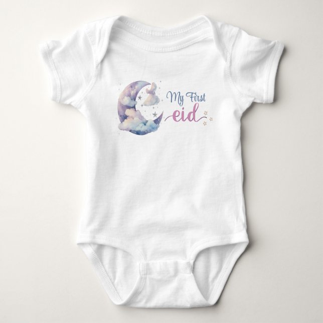 ⭐ My First Eid Baby Romper – Cute & Comfortable Is Baby Bodysuit (Front)